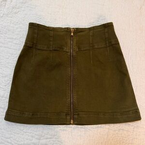 Free People Olive Green Skirt